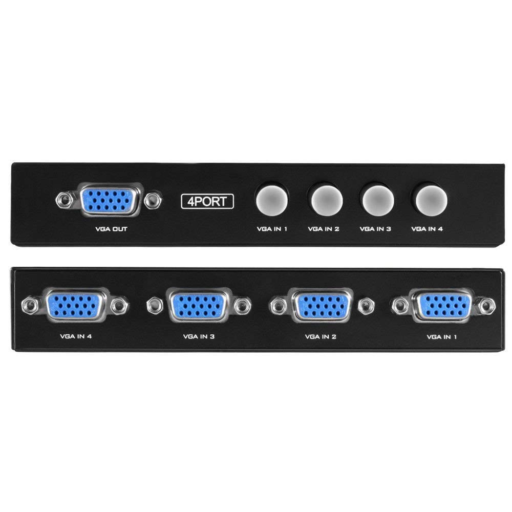 VGA Switch with Button,Two-Way VGA Video Switch for PS4 ,PC, TV,Projector ,Monitor VGA Switch with Button,Two-Way VGA Video Switch for PS4 ,PC, TV,Projector ,Monitor