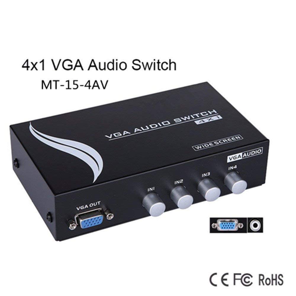 VGA Switch with Button,Two-Way VGA Video Switch for PS4 ,PC, TV,Projector ,Monitor VGA Switch with Button,Two-Way VGA Video Switch for PS4 ,PC, TV,Projector ,Monitor