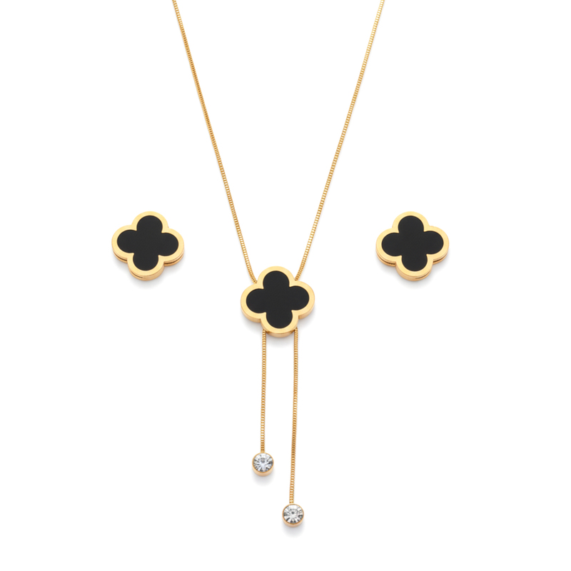 KAYYA21 Elegant Gold-Plated Jewelry Set for Women – Stainless Steel Gold Finish