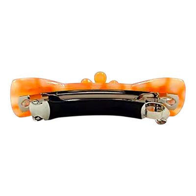 Acetate Hair Barrette with Floral Accent