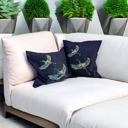 Zardozi Saras Pair Cushion Cover (Set of 2) Zardozi Saras Pair Cushion Cover (Set of 2)