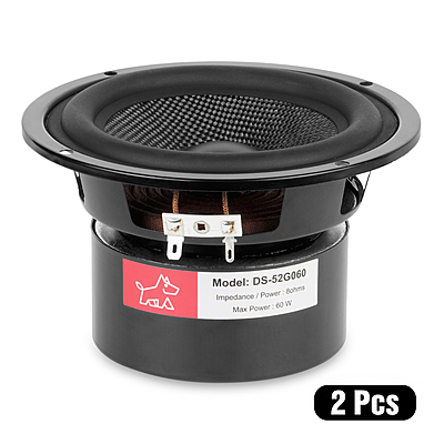 DS-52G060 5..25" MID BASS 4 Ohms Double magnet Hifi Driver ( 2 pcs )