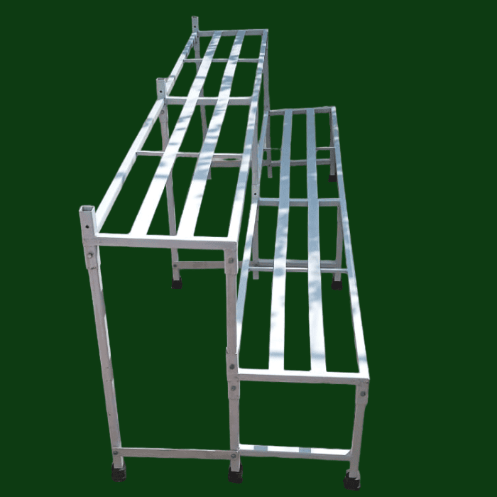 6 feet Two step Garden Stands Detachable Type Size in Inches 72(L)X23W) X64(H) 6 feet Two step Garden Stands Detachable Type Size in Inches 72(L)X23W) X64(H)