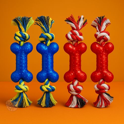 2-Knot Rope Toy with Bone โ Chew & Tug Toy for Dogs 2-Knot Rope Toy with Bone โ Chew & Tug Toy for Dogs