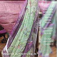 Copy of PURE LINEN SAREE YBRSLIN22245