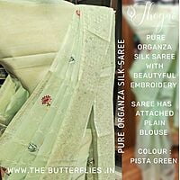 PURE ORGANZA SILK SAREE KCVSORZ22344