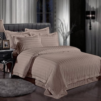 Pillow Cover Non-Framed Glace Cotton 300 TC - Striped - Taupe Pillow Cover Non-Framed Glace Cotton 300 TC - Striped - Taupe