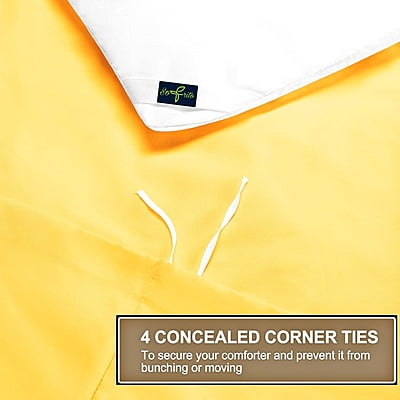 Duvet / Comforter Cover Microfiber 300 TC Plain Ultra soft - Yellow