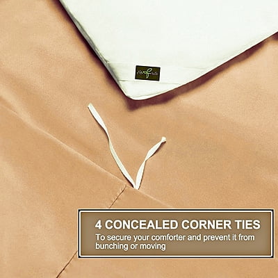 Duvet / Comforter Cover Microfiber 300 TC Plain Ultra soft - Gold