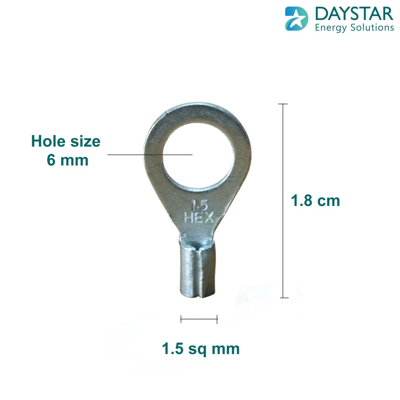 1.5 sq.mm Ring Copper lug - 1 Nos 1.5 sq.mm Ring Copper lug - 1 Nos