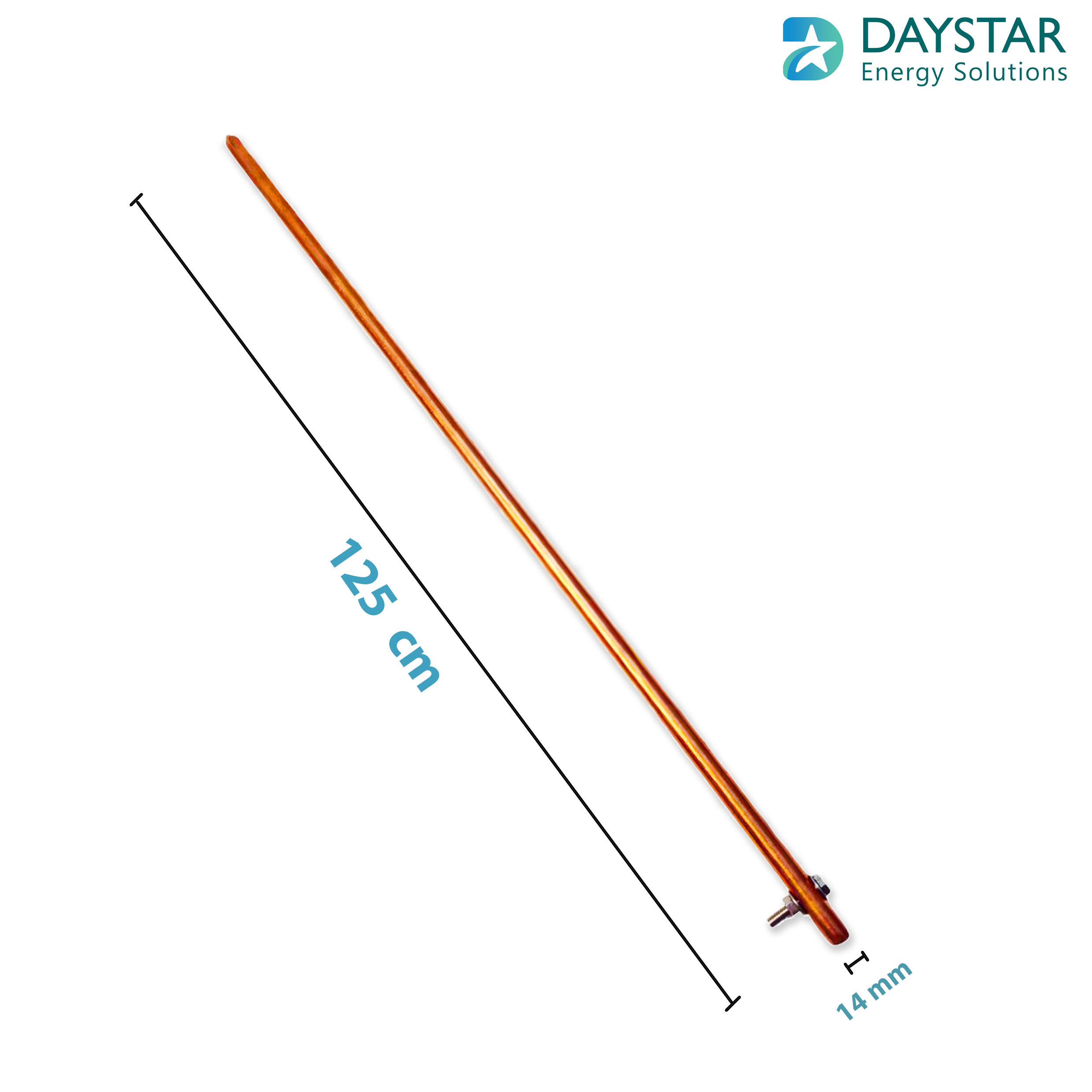 4 Feet - Copper Bonded Earth Rod 14mm - 100 Microns (14mm & 100 Microns) 4 Feet - Copper Bonded Earth Rod 14mm - 100 Microns (14mm & 100 Microns)
