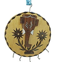 Handmade Round Shaped Lord Ganesh Key Hanger made of bamboo || home and office Handmade Round Shaped Lord Ganesh Key Hanger made of bamboo || home and office
