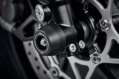 Evotech Front Spindle Bobbins for Triumph Trident 660 2021 Onwards & Triumph Tiger 660 Sport 2022 Onwards & Triumph Street Triple 765 R / RS 2020-2022 & Triumph Street Triple 765 R / RS 2023 Onwards