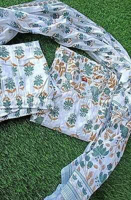 "Veena" - Premium Cotton suit set Summer Edit "Veena" - Premium Cotton suit set Summer Edit