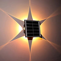 LED Solar Powered Wall Fence Light, Night Spotlight for Garden