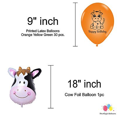 The Magic Balloons Store- Jungle Theme Balloons for Animal Theme Birthday Party/Decorations Supplies Jungle Theme Happy Birthday Decoration Pack of 30 pcs -181589