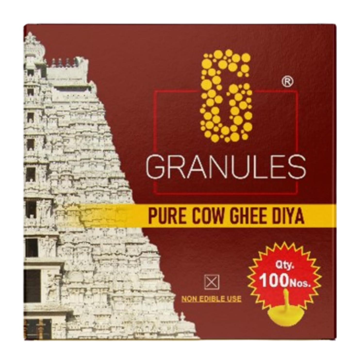 GRANULES Ghee Diya for Puja  100 Pieces  (pack of 1) GRANULES Ghee Diya for Puja  100 Pieces  (pack of 1)