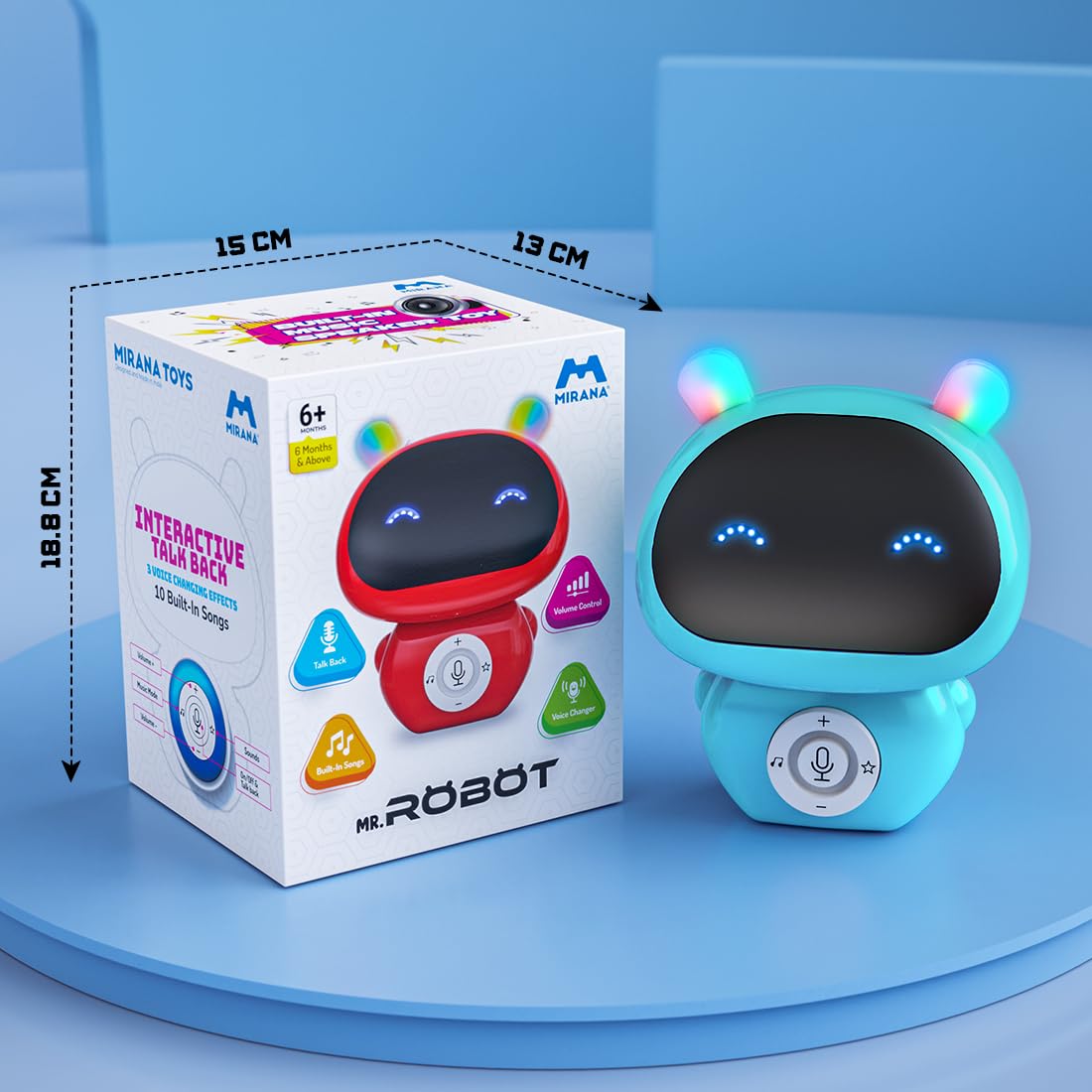 Mirana Mr. Robot, Smart Interactive Talkback Toy for Kids, Multi-Color Mirana Mr. Robot, Smart Interactive Talkback Toy for Kids, Multi-Color