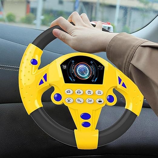 Kids Driving Steering Wheel, Funny Driving Wheel with Music, Interactive, Multi-Color Kids Driving Steering Wheel, Funny Driving Wheel with Music, Interactive, Multi-Color