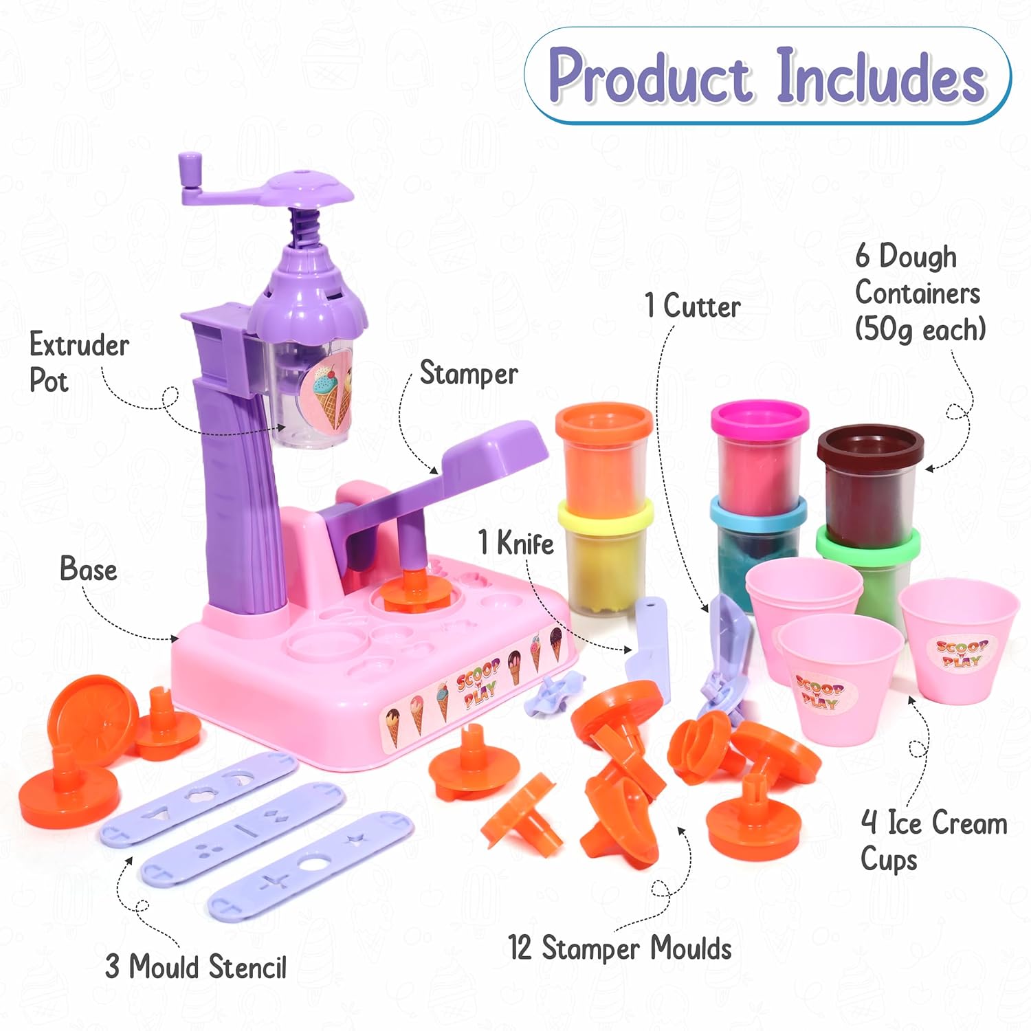 Scoop n Play, Play Dough Ice Cream Maker Set Scoop n Play, Play Dough Ice Cream Maker Set