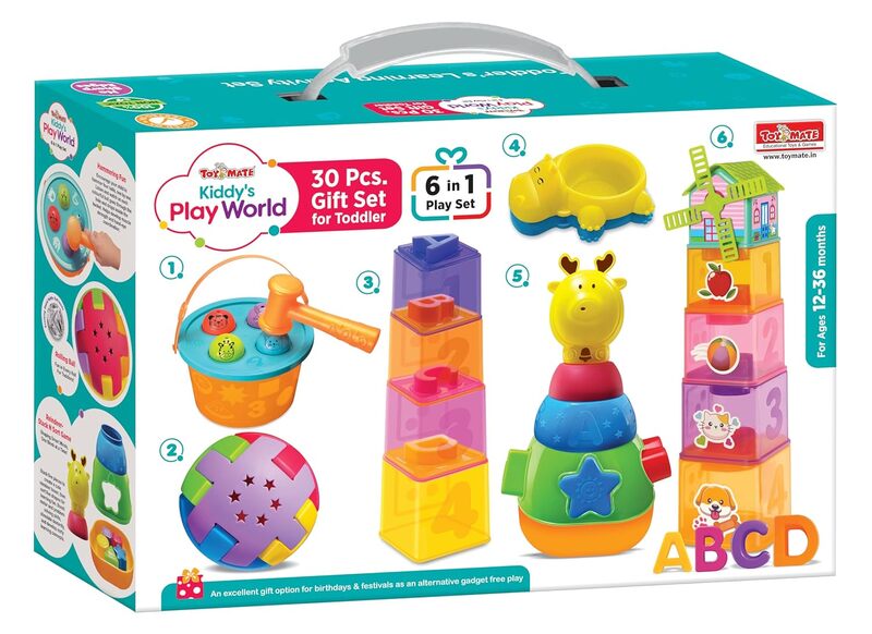 Toymate Kiddy's Play World, 6 in 1 Toddler's Activity Play Set