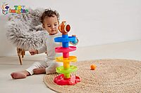Ball Drop & Roll Ramp Game, Swirling Tower Toy with Balls
