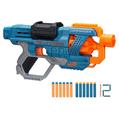 Nerf Elite 2.0 Commander Rd-6 Blaster, 12 Darts, 6-Dart Rotating Drum