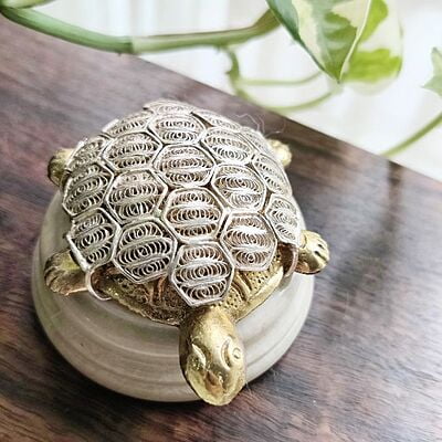 Spiritual Guardian: Silver Tortoise Vastu Charm Spiritual Guardian: Silver Tortoise Vastu Charm