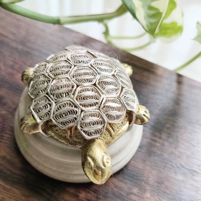 Spiritual Guardian: Silver Tortoise Vastu Charm Spiritual Guardian: Silver Tortoise Vastu Charm