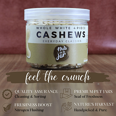 Nuts In a Jar Cashews 4 Piece Everyday Classics 250 Grams Nuts In a Jar Cashews 4 Piece Everyday Classics 250 Grams