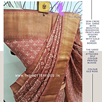 SEMI CREPE SILK SAREE RJASCRE23460 SEMI CREPE SILK SAREE RJASCRE23460