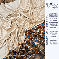 BLENDED TUSSER SILK SAREE  YBRSTUS23594