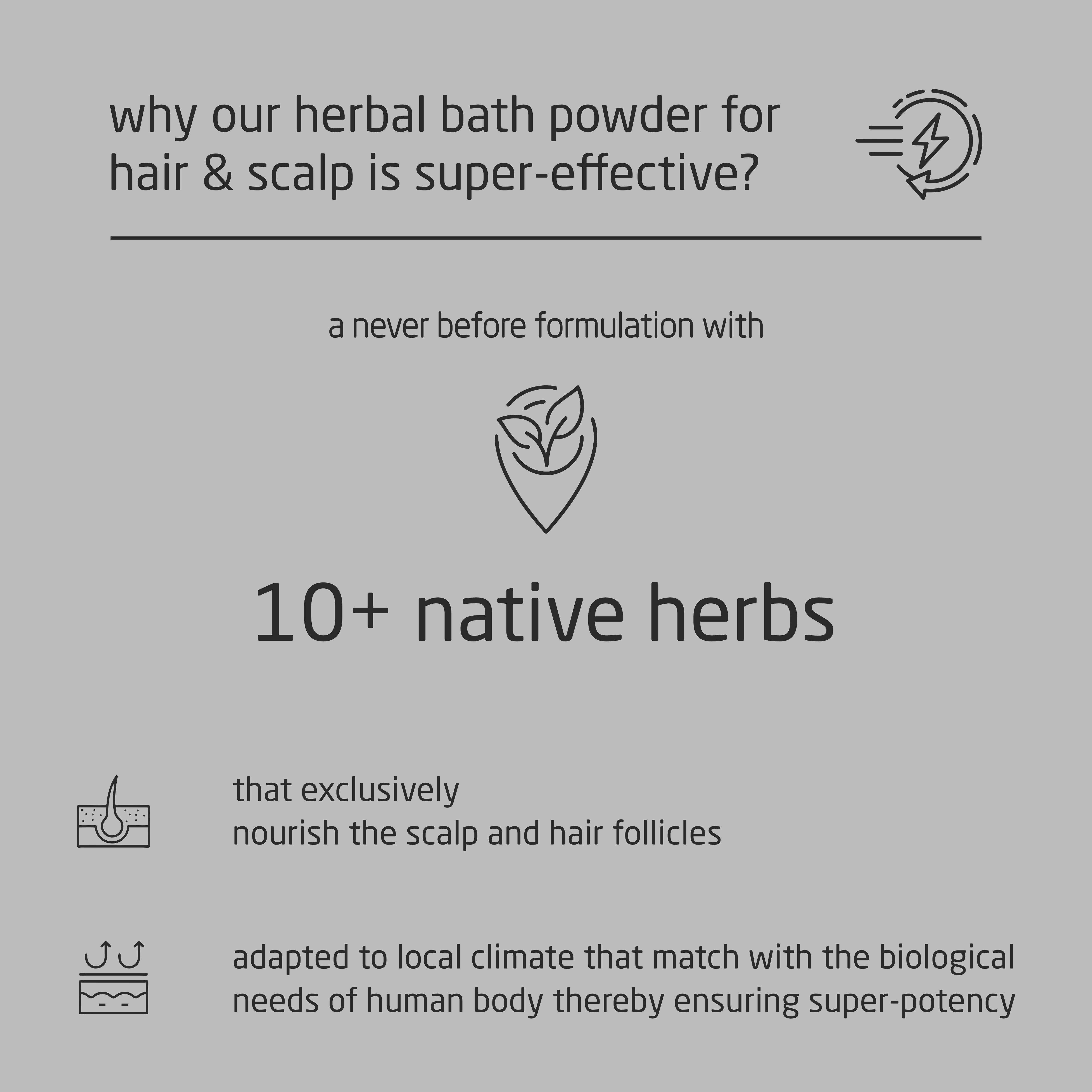 Super Premium Unisex Herbal Bath Powder for Hair & Scalp - 500g Super Premium Unisex Herbal Bath Powder for Hair & Scalp - 500g