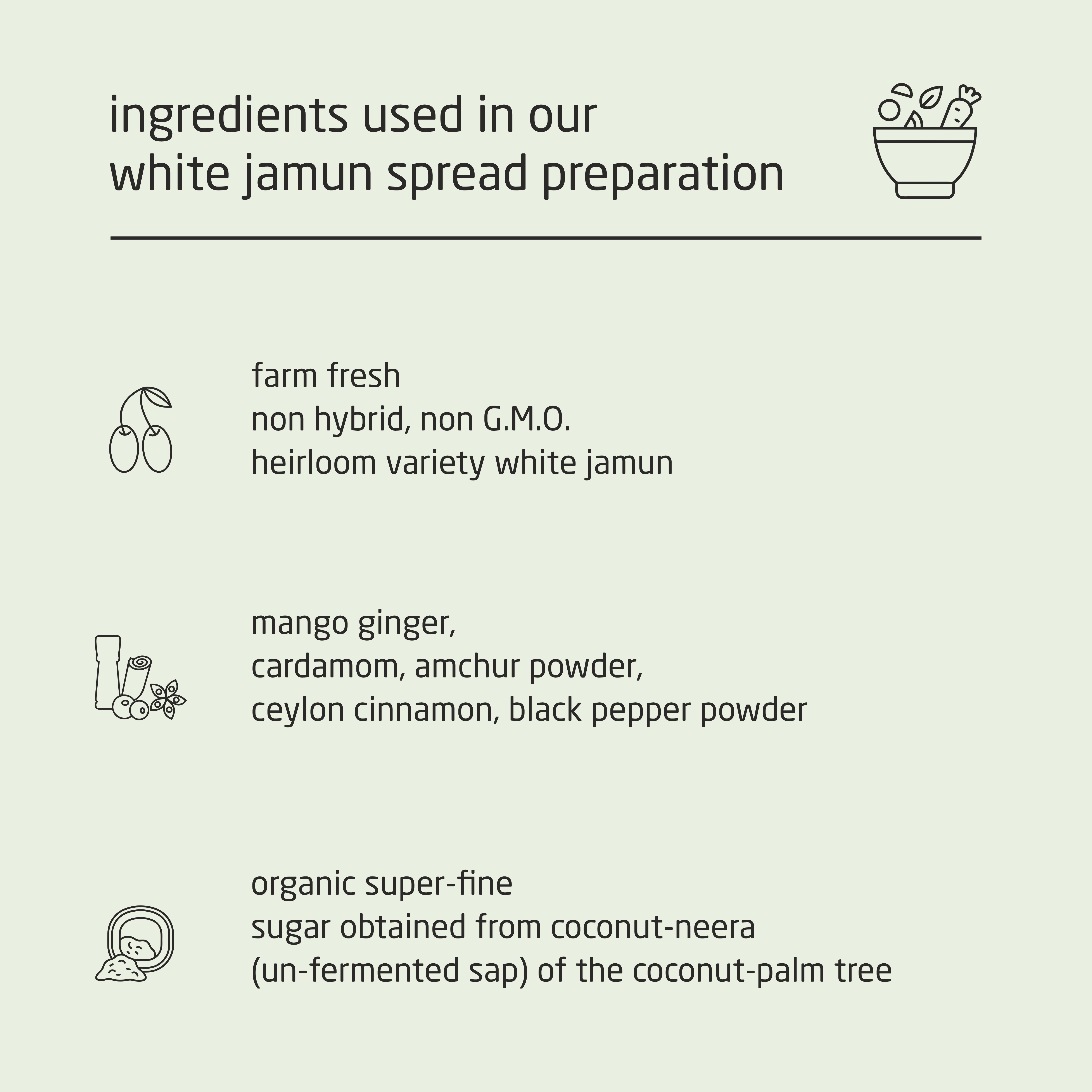 Premium White Jamun Spread with Coconut Neera Sugar - 150g Premium White Jamun Spread with Coconut Neera Sugar - 150g