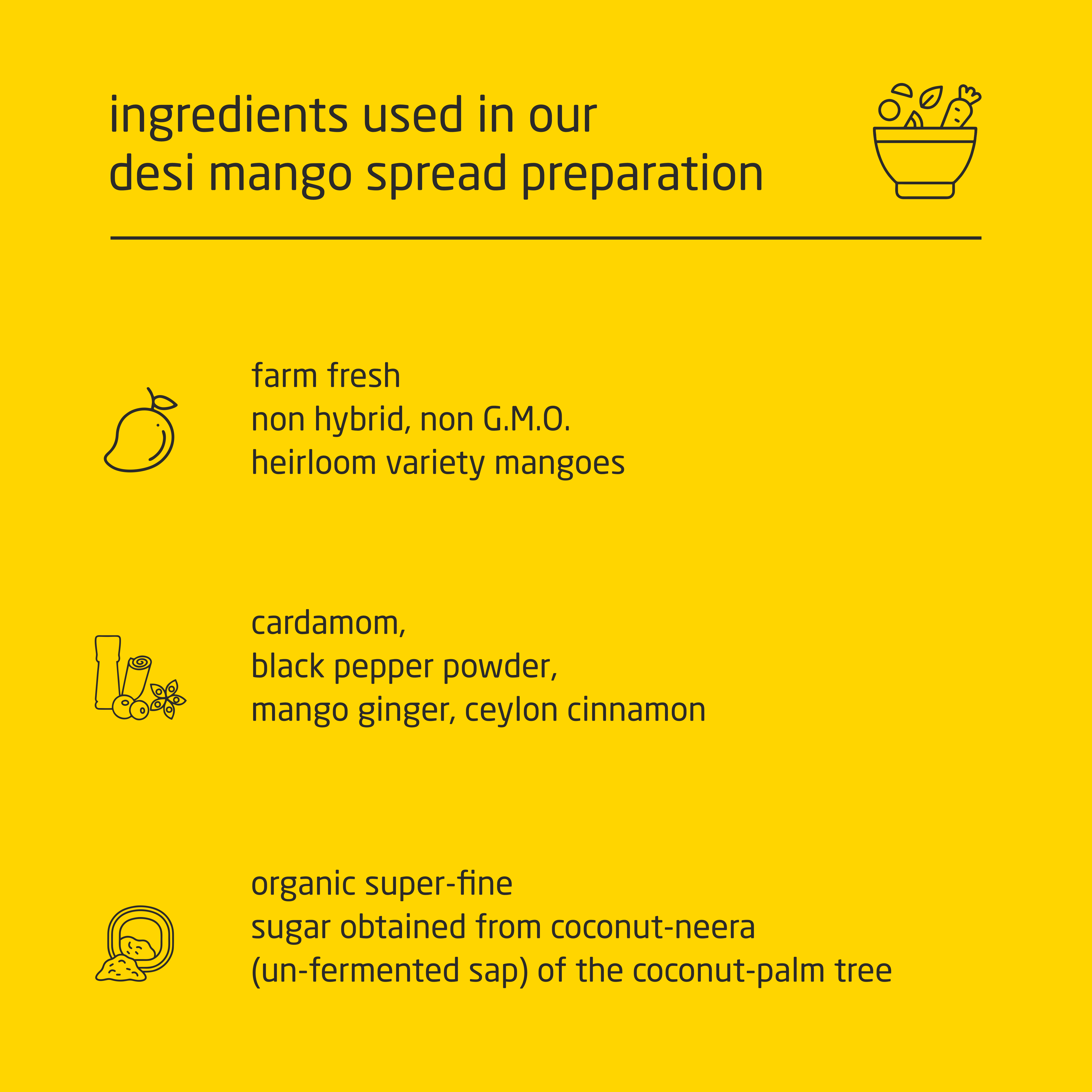 Premium Desi Mango Spread with Coconut Neera Sugar - 150g Premium Desi Mango Spread with Coconut Neera Sugar - 150g