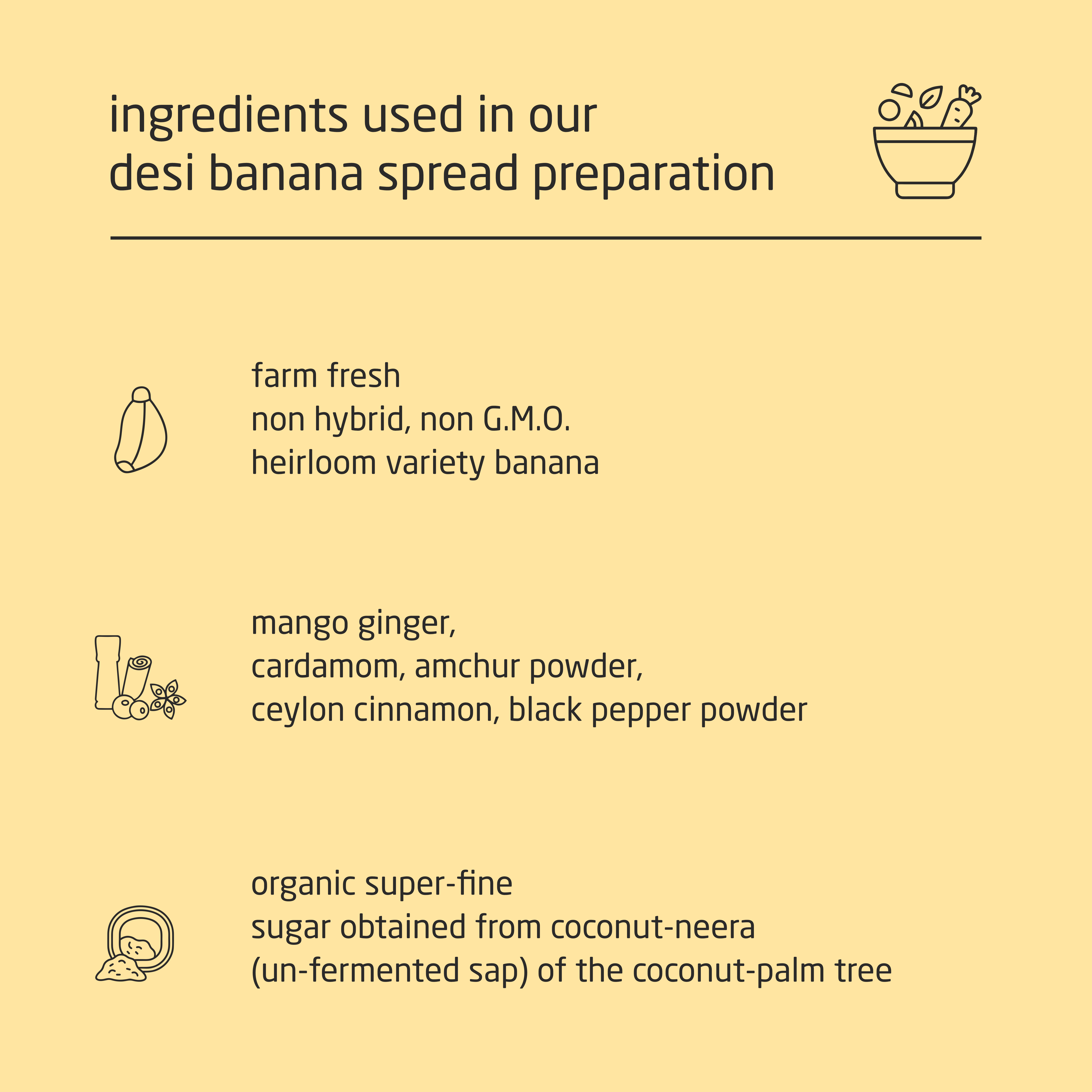 Premium Desi Banana Spread with Coconut Neera Sugar - 150g Premium Desi Banana Spread with Coconut Neera Sugar - 150g