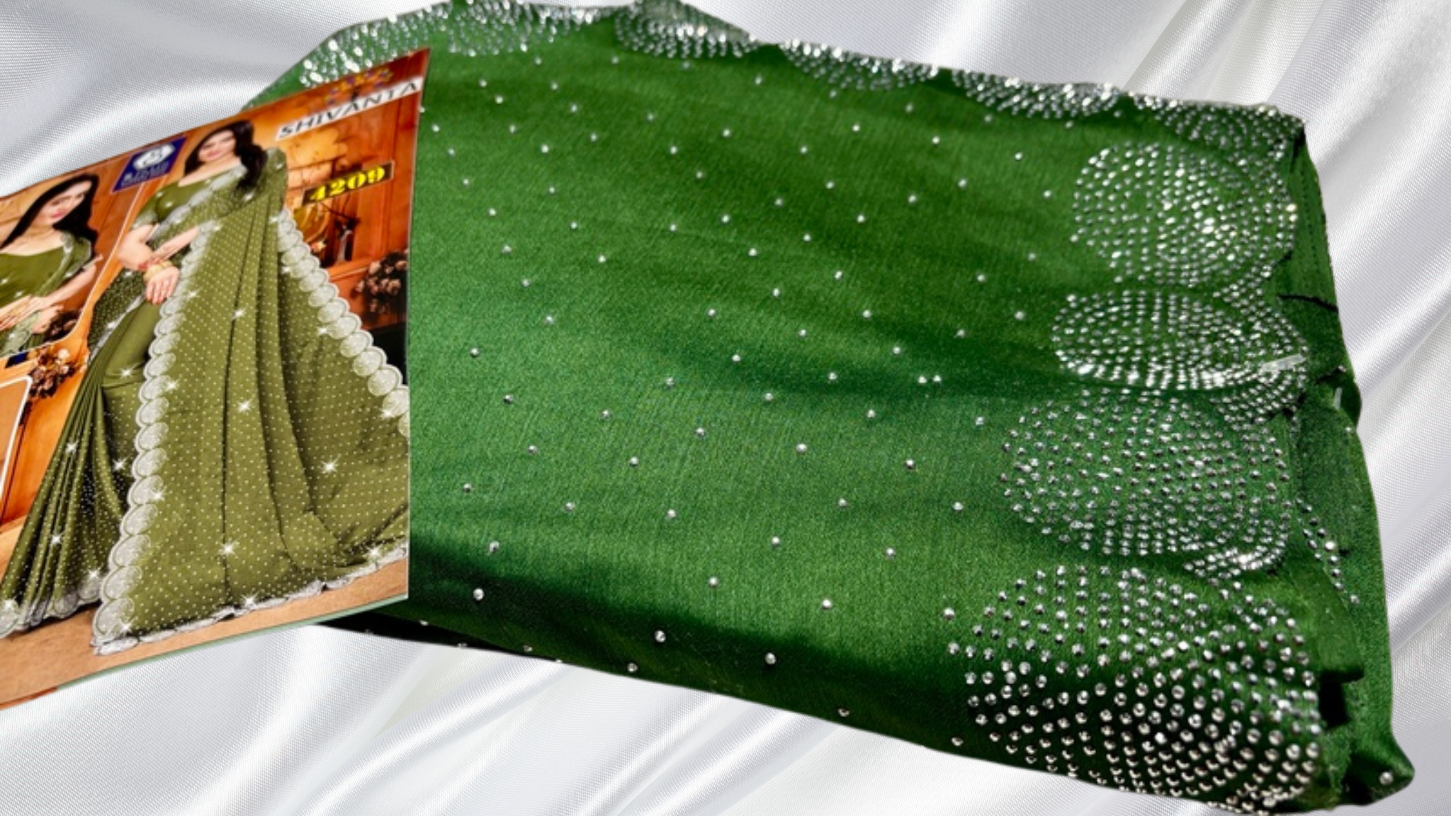 Shivanta Marble Stone Saree - Pista