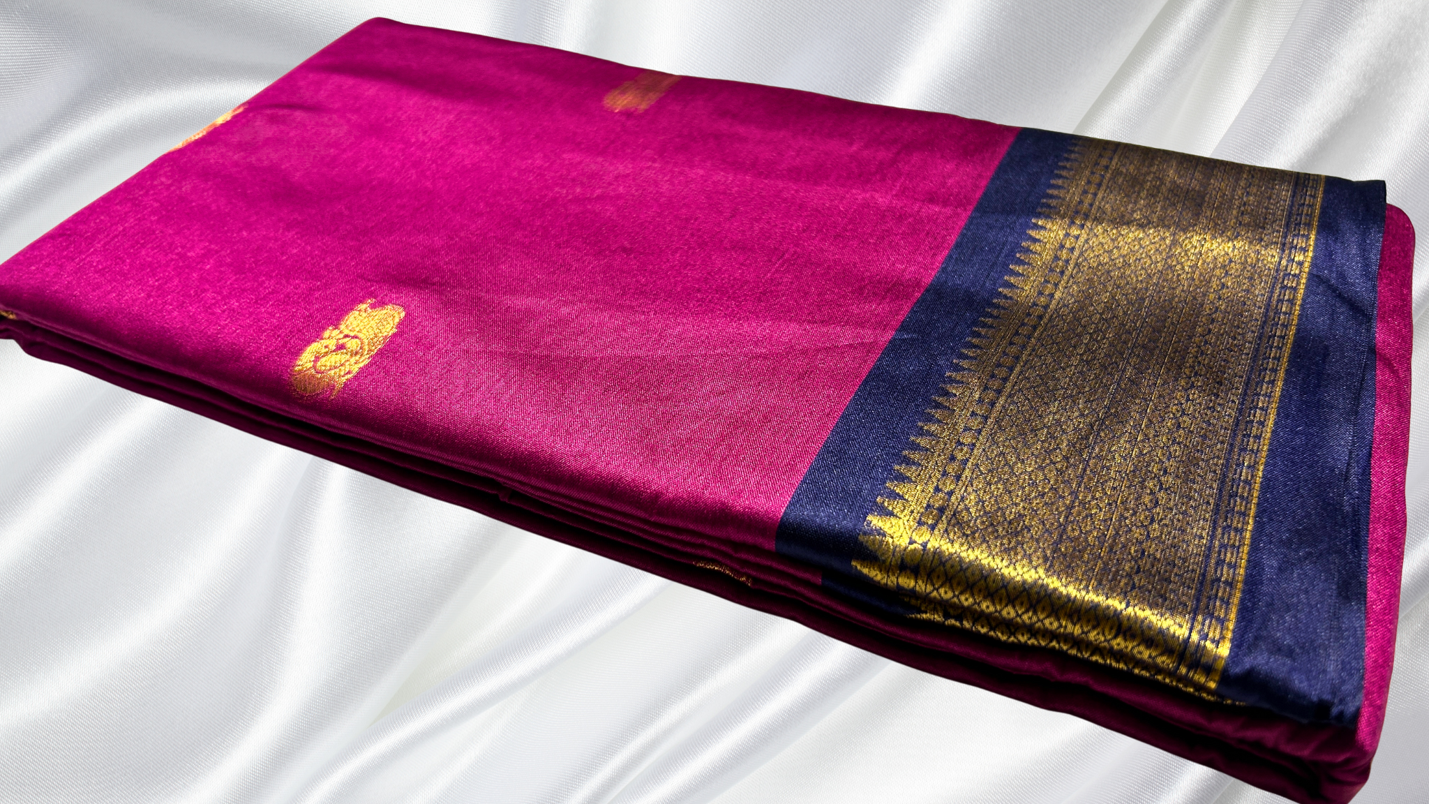 Kanchi Semi Silk Saree - Pink
