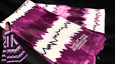 Butter Silk Soft Zig Saree - Plum