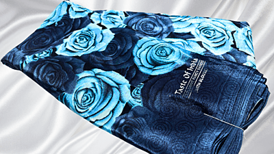 Butter Silk Soft Rose Saree - Dark Blue
