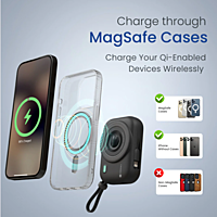 Power Shutter Wireless Magnetic Power Bank Black