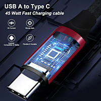 IKODOO USB to Type C Cable Unbreakable 45W / 3A Fast Charging Braided Cable IKODOO USB to Type C Cable Unbreakable 45W / 3A Fast Charging Braided Cable