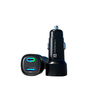 Portronics 80 W Turbo Car Charger (Black) Type-C & USB Portronics 80 W Turbo Car Charger (Black) Type-C & USB