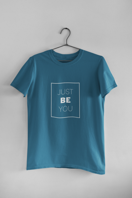 Mparel "Just Be You" Printed Unisex T-Shirt – Petrol Blue