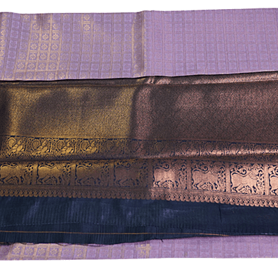 Ruchi Saree (Black + Peach)