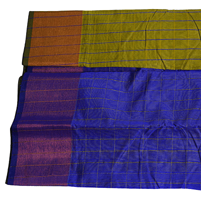 Mixed Cotton Saree (Yellow)