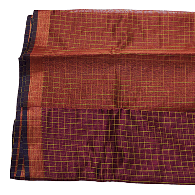 Mixed Cotton Saree (Merun)