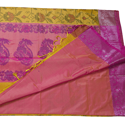 Kocham Palli Saree (Yellow)