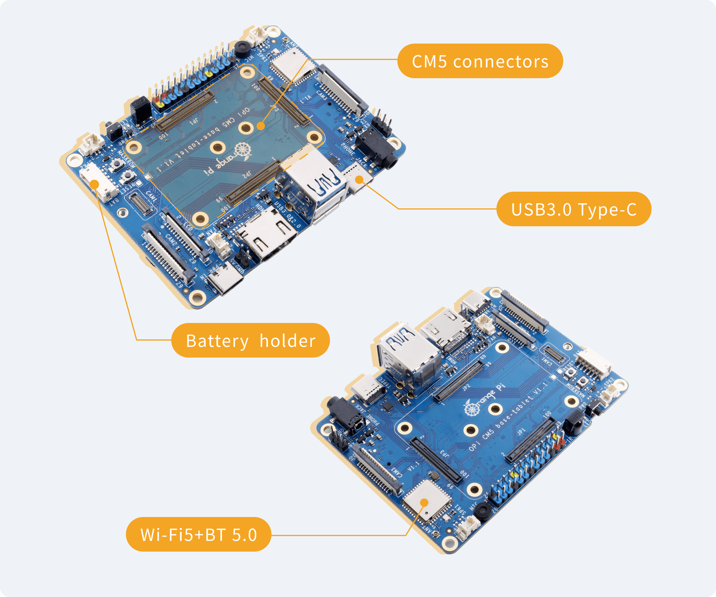 OrangePi CM5 Tablet Base Board OrangePi CM5 Tablet Base Board