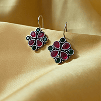 Roop Earrings- Red and Green Roop Earrings- Red and Green